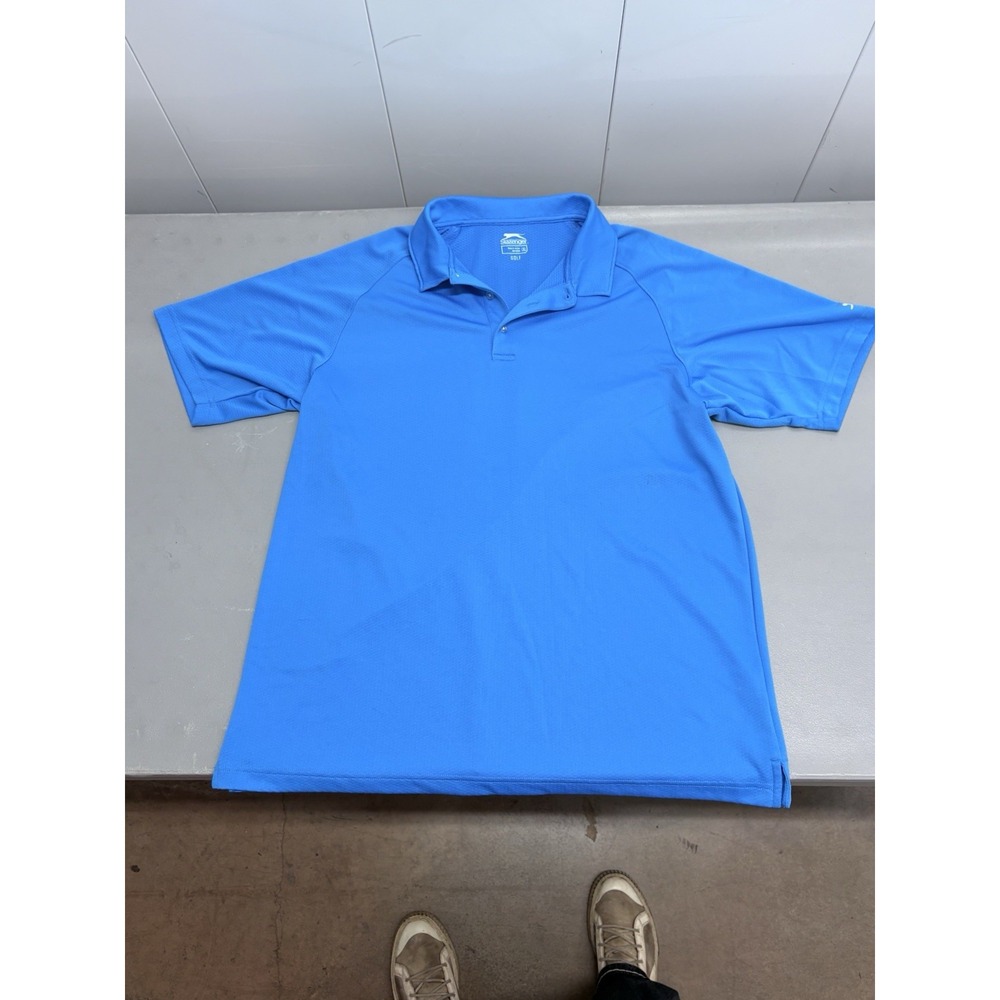 Slazenger Mens‎ Polo Shirt Size XL Bright Blue Golf